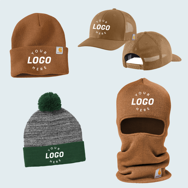 Custom name and logo embroidered Hats