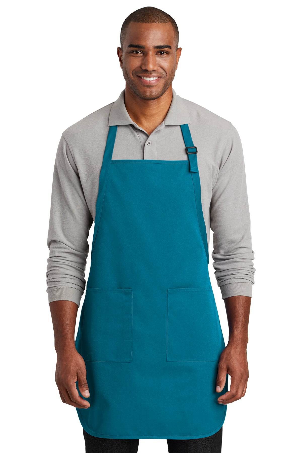 Personalized Port Authority apron for cooking, BBQ, or gifts, featuring custom print design on durable fabric.