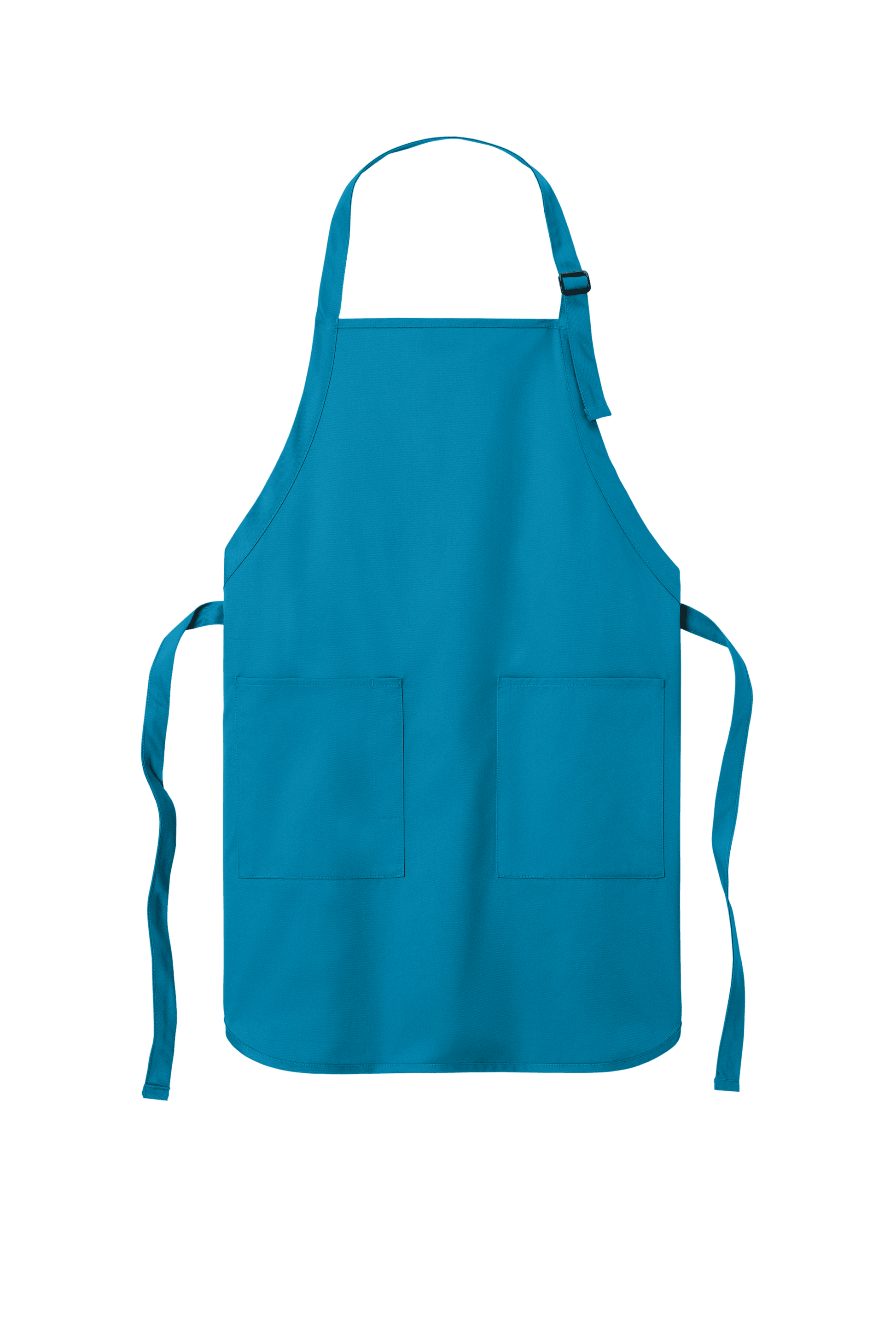 Personalized Port Authority apron with adjustable neck strap and front pockets, ideal for cooking, BBQ, or gift use.