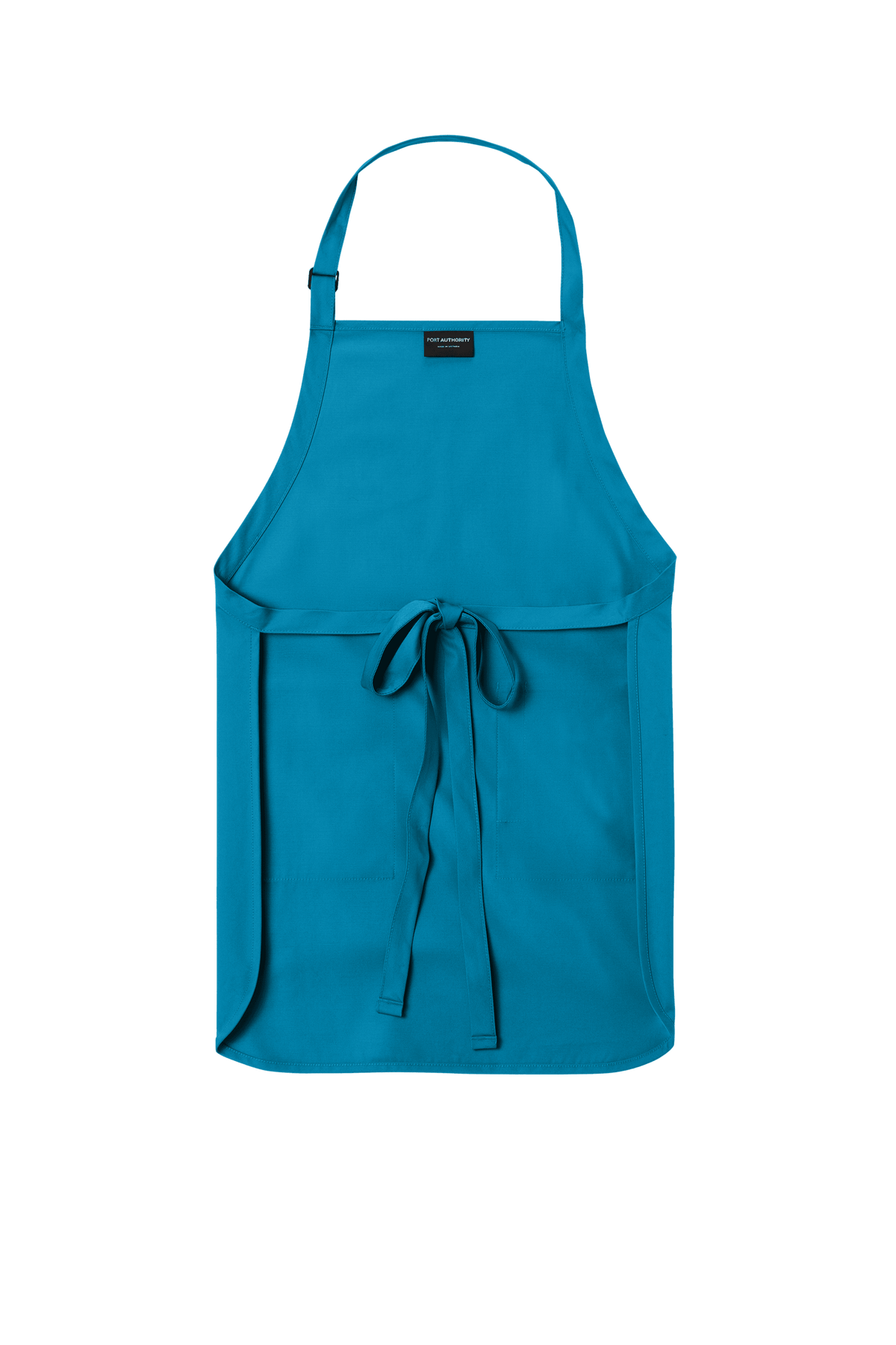 Port Authority personalized apron with adjustable neck strap and front pockets, ideal for cooking, BBQ, and gift use.