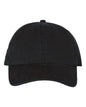 Black '47 Brand Clean Up Cap with custom embroidered logo, adjustable strap back, unstructured dad hat, baseball cap style