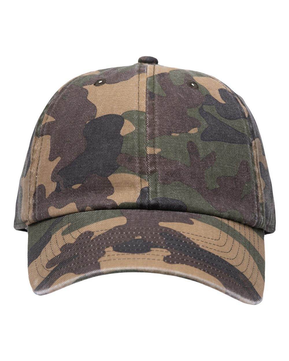 '47 Brand Clean Up Cap, adjustable strap back, unstructured dad hat with embroidered logo, in camo print.