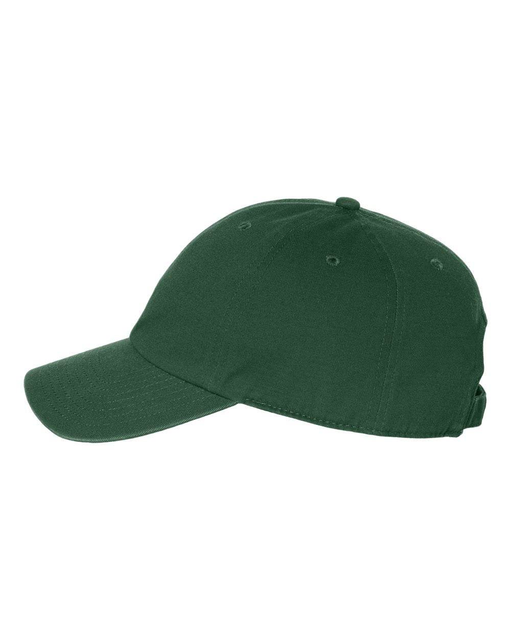 '47 Brand Clean Up Cap baseball hat with adjustable strap back and embroidered logo, unstructured dad hat in forest green.