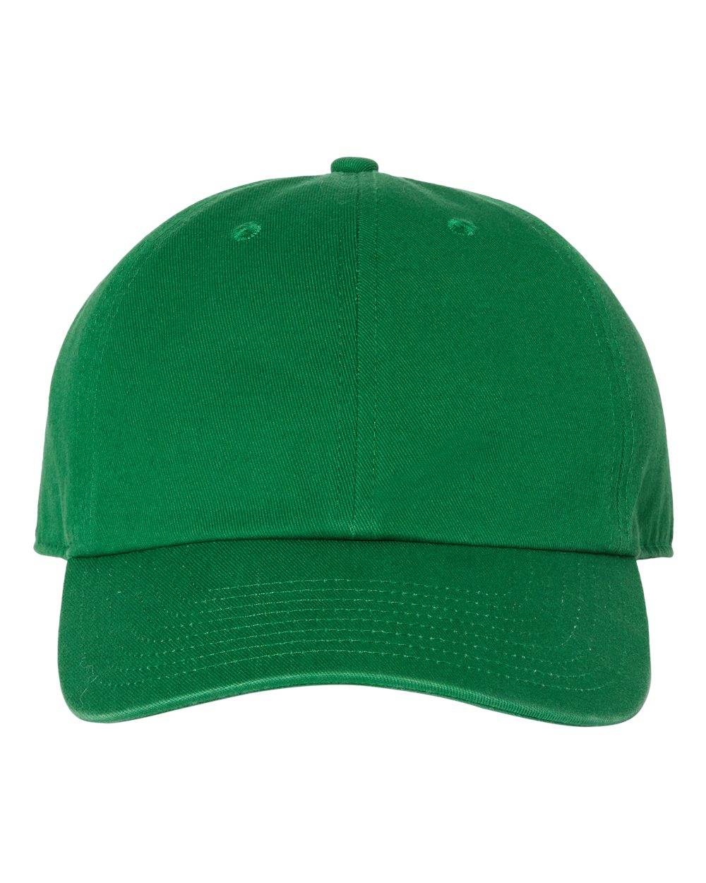 Green '47 Brand Clean Up Cap with embroidered logo, adjustable strap back, unstructured dad hat, baseball style.