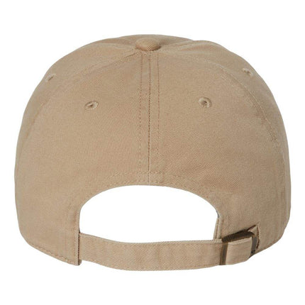 Custom embroidered '47 Brand Clean Up Cap with logo – Print View Khaki back