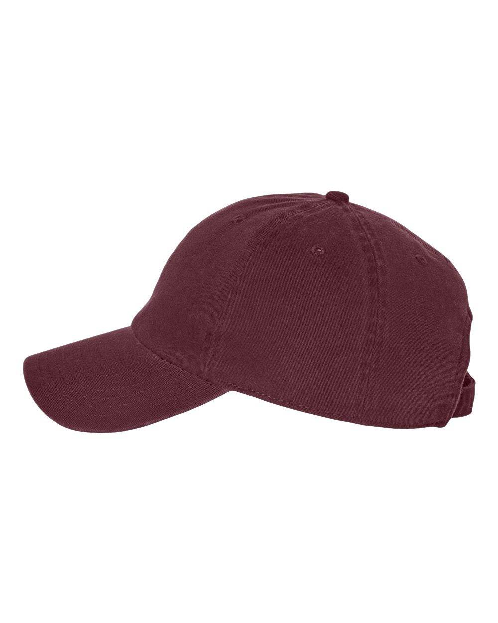 '47 Brand Clean Up Cap baseball hat with adjustable strap back, unstructured dad hat with embroidered logo on maroon side
