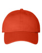 Unstructured orange '47 Brand Clean Up Cap with embroidered logo, adjustable strap back, casual baseball hat for men.