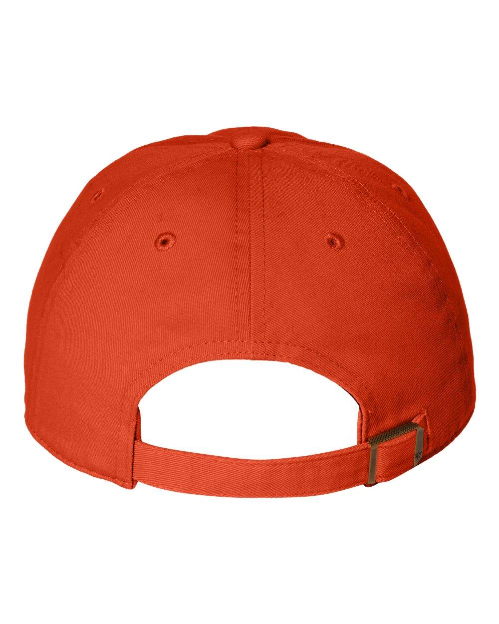 '47 Brand Clean Up Cap baseball hat with adjustable strap back and orange embroidered logo on front.