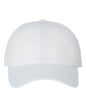 Unstructured '47 Brand Clean Up baseball cap with embroidered logo, adjustable strap back, white color, casual dad hat style.