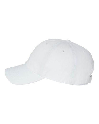 '47 Brand Clean Up Cap baseball hat with adjustable strap back, unstructured dad hat featuring custom embroidered logo in white.