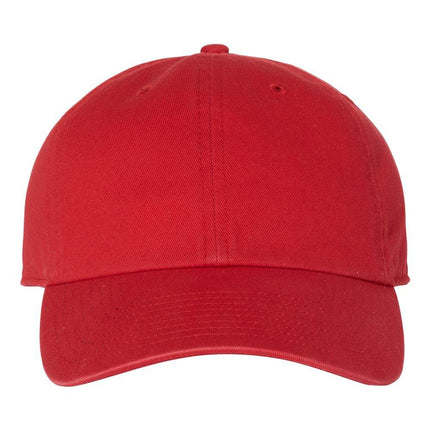 Custom embroidered '47 Brand Clean Up Cap with logo – Print View red