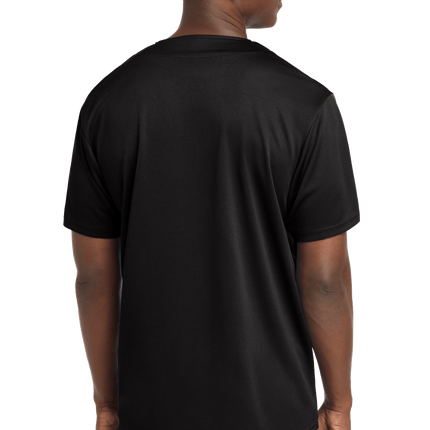 Customizable mesh baseball jersey for men in Black model back