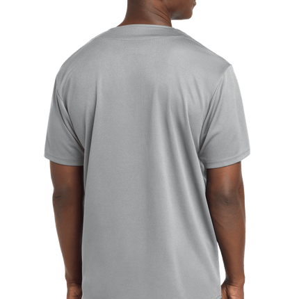Customizable mesh baseball jersey for men in Grey Model back