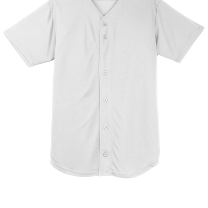 Customizable mesh baseball jersey for men in White front