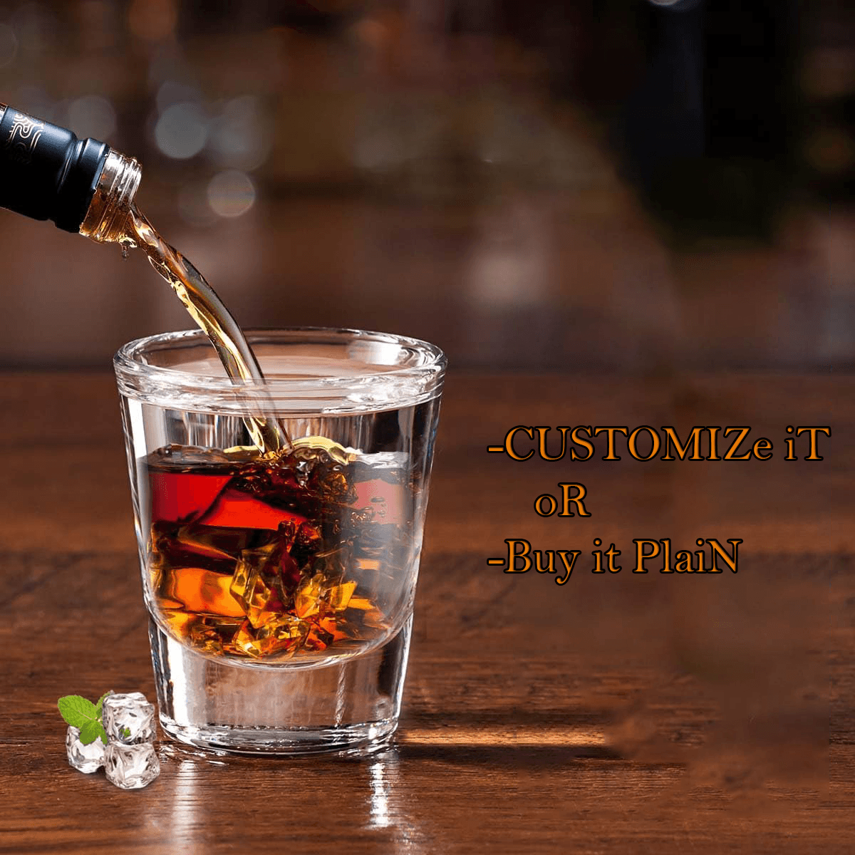 Set of clear glass shot glasses by Print View, featuring customizable design options, perfect for personalized tequila shots.