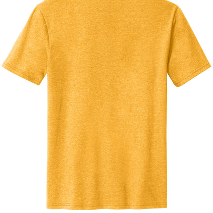 District® Perfect Blend® CVC Tee back view yellow — 4.3 oz lightweight fabric, ideal for decorators