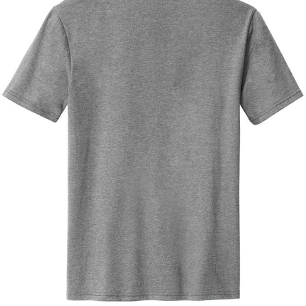 District® Perfect Blend® CVC Tee back view gray — comfortable 4.3 oz value blend, ideal for custom printing