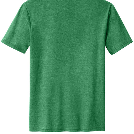 District® Perfect Blend® CVC Tee back view green — soft combed ring-spun cotton blend, print friendly