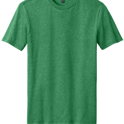 District® Perfect Blend® CVC Tee front view green — personalized District CVC tee, Print-View custom