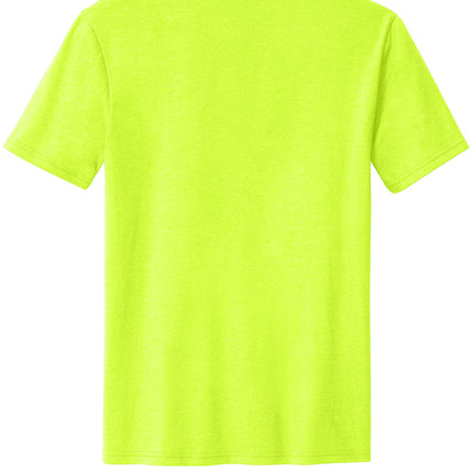 District® Perfect Blend® CVC Tee back view green — lightweight 4.3 oz fabric ideal for customization