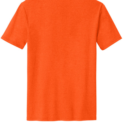District® Perfect Blend® CVC Tee back view orange — lightweight 4.3 oz fabric ideal for customization