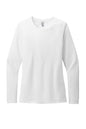 White District® women’s Perfect Blend® CVC long sleeve tee with flat front, made by Print-View, displayed on a plain background.