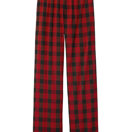 District® Flannel Plaid Pajama Pants in red and black buffalo check pattern, made by Print-View.