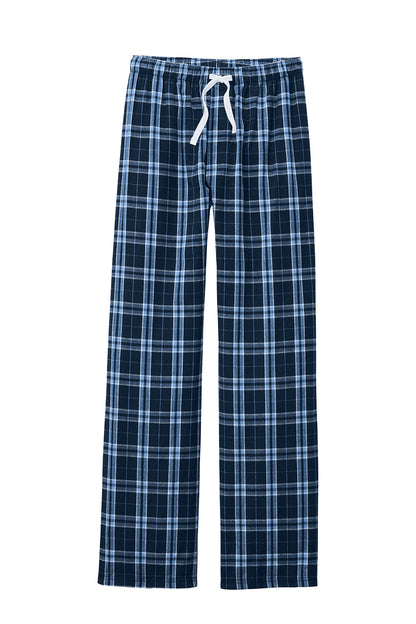 District® Flannel Plaid Pajama Pants in true navy and Carolina blue with a flat front, comfortable and stylish sleepwear by Print-View.