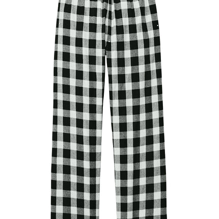 Black and white checkered pants back view