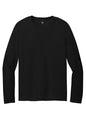 Black District Featherweight French Terry long sleeve crewneck from Print-View, shown flat with front view.