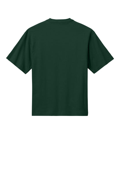 Forest green District® Heavyweight V-neck T-shirt from Print-View with a flat back design.