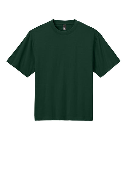 Forest green District® Heavyweight V-neck Tee by Print-View, front view showing classic fit and soft fabric.