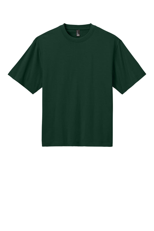 Forest green District® Heavyweight V-neck Tee by Print-View, front view showing classic fit and soft fabric.