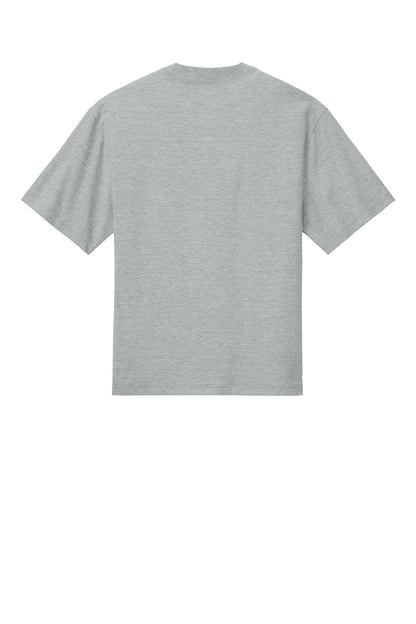 Light heather grey District Heavyweight V-neck Tee by Print-View, shown from the back view with flat design.
