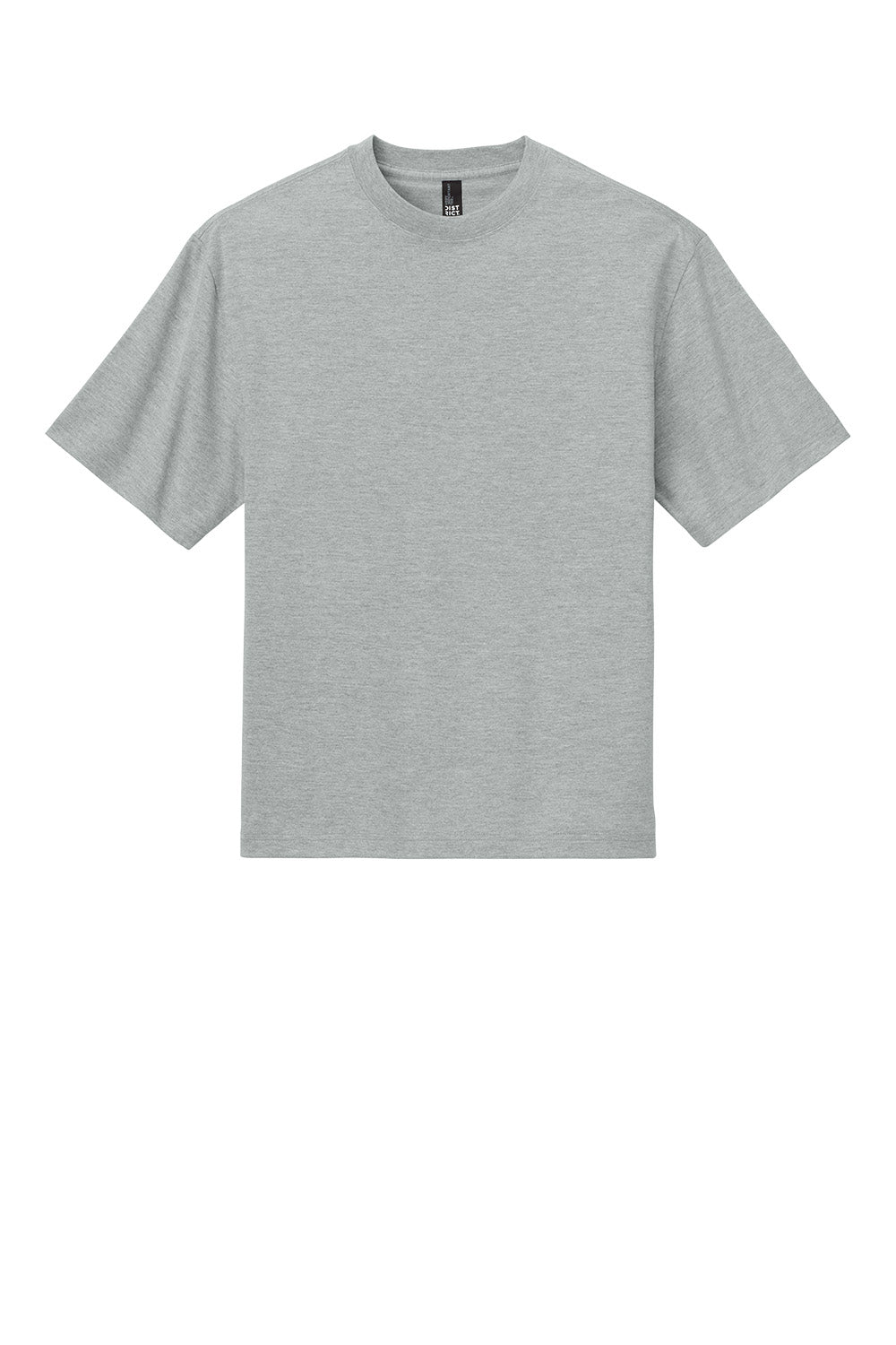 Light heather gray District® Heavyweight V-neck T-shirt by Print-View, flat front view showing soft cotton fabric and classic fit.