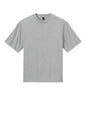 Light heather gray District® Heavyweight V-neck T-shirt by Print-View, flat front view showing soft cotton fabric and classic fit.