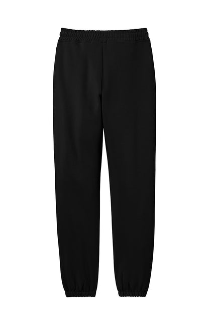 Black District V.I.T. heavyweight fleece sweatpants with flat back pockets, from Print-View.