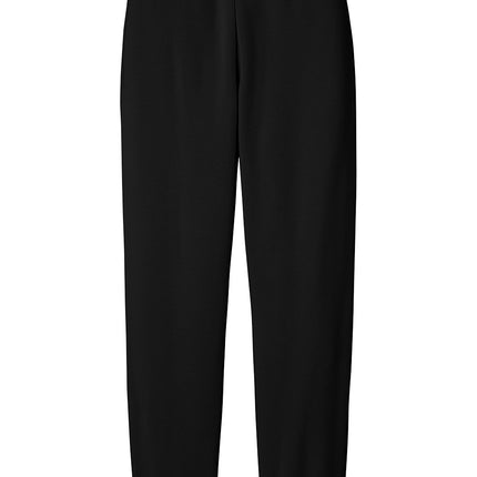 Black heavyweight fleece sweatpants for custom print – front view