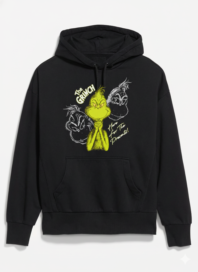 Dr. Seuss' The Grinch Pullover Fleece Hoodie Sweatshirt