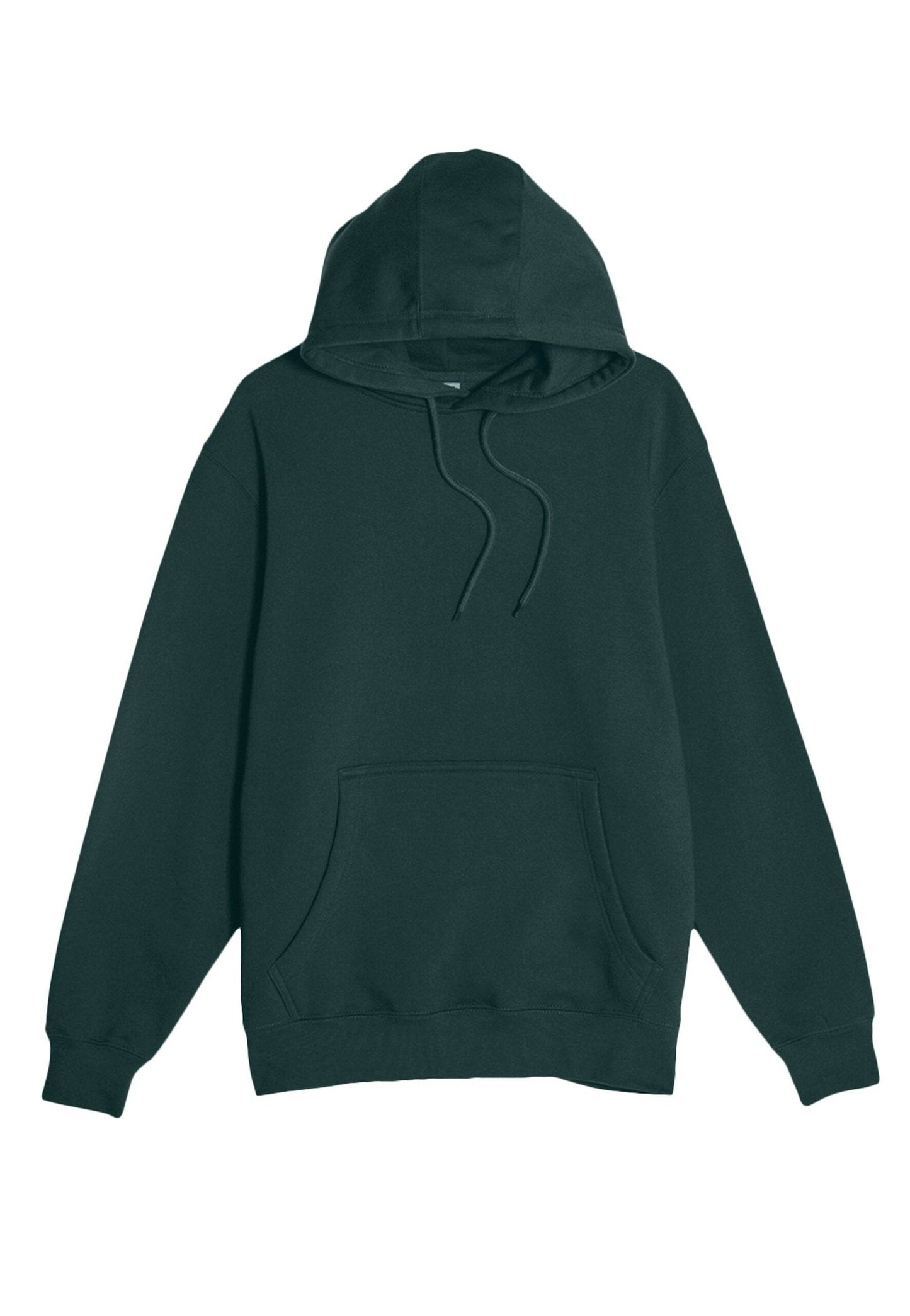 Forest green Lane 7 unisex plain premium hoodie, front view showing a soft, comfortable pullover hoodie for casual wear.