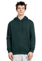 Forest green Lane 7 unisex premium hoodie with plain and customizable print view, showcasing the comfortable pullover design.