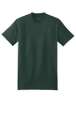 Hanes® Beefy-T® heavyweight 100% cotton short sleeve T-shirt in forest green, customizable at print view.