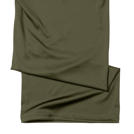 Olive green Port Authority Stretch Performance Gaiter by Print-View shown flat with front view, designed for versatile face and neck coverage.