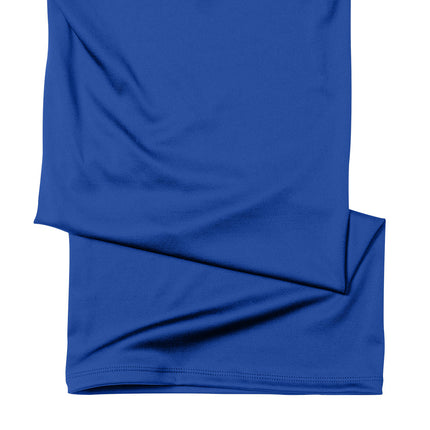 Print-View Port Authority® Stretch Performance Gaiter in royal blue, showing its flat front design and flexible fabric for face covering.