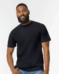 Black Gildan Softstyle® Midweight T-Shirt 65000 front view, showcasing soft fabric and classic fit.
