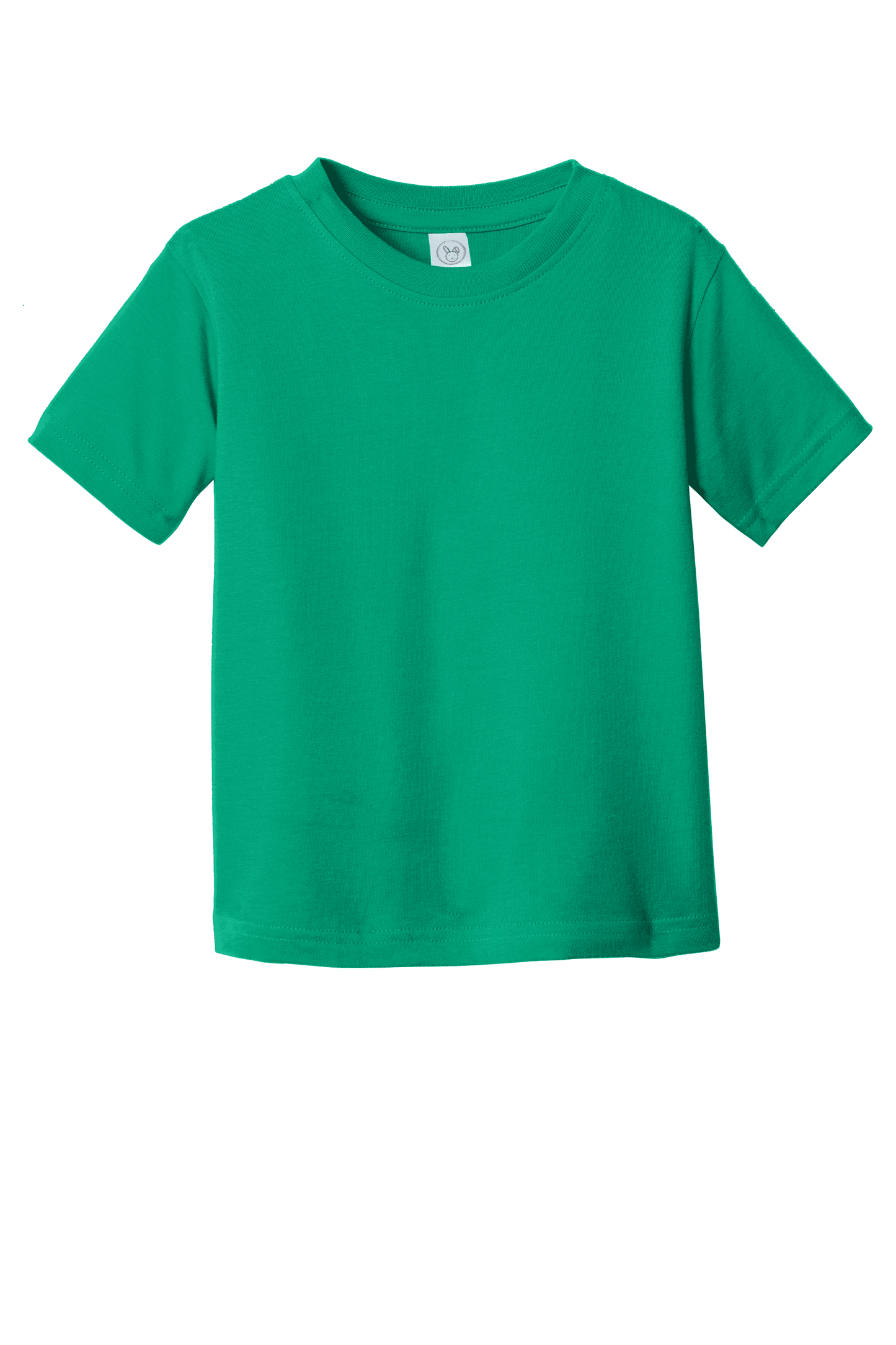 Green toddler fine jersey T-shirt by Rabbit Skins, soft cotton kid's T-shirt for comfortable everyday wear.