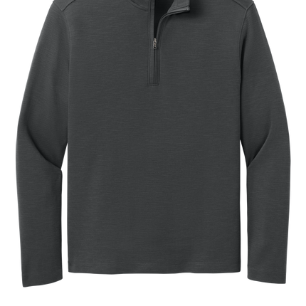 Custom Steel Grey 1/4 zip light weight sweatshirt. Print View