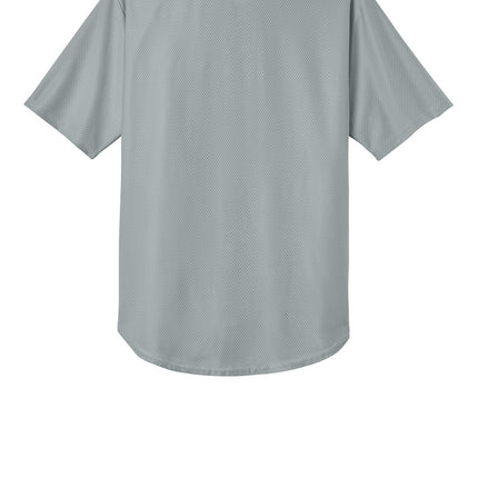 Custom-made grey baseball jersey back view