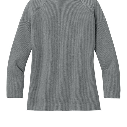 Gray ribbed Mercer+Mettle women’s cardigan back view