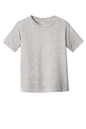 Heather gray toddler T-shirt by Rabbit Skins made of soft cotton, featuring a comfortable fit and classic crew neck design.
